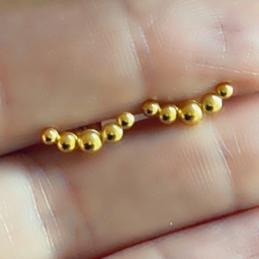 14k Gold Geometric Simple Stud Earrings